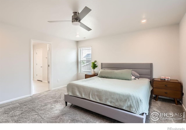 71 Sugar Beet Cir, Longmont, CO 80501 - carpeted bedroom featuring a ceiling fan and recessed lighting