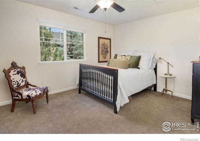 121 Osprey Ln, Lyons, CO 80540 - bedroom with carpet flooring and a ceiling fan