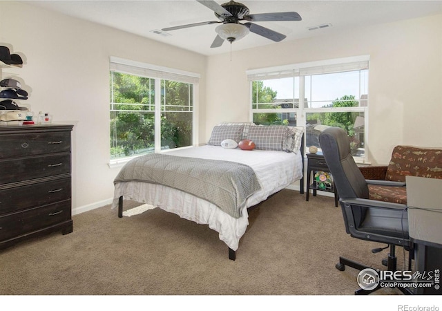 121 Osprey Ln, Lyons, CO 80540 - carpeted bedroom featuring ceiling fan