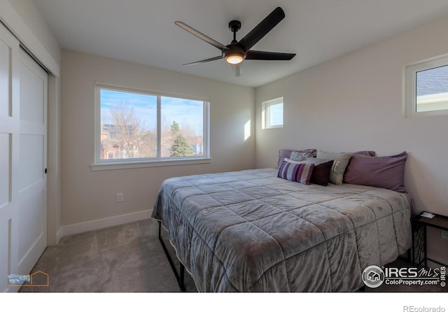 2397 Bristol St, Superior, CO 80027 - bedroom with carpet, ceiling fan, and a closet