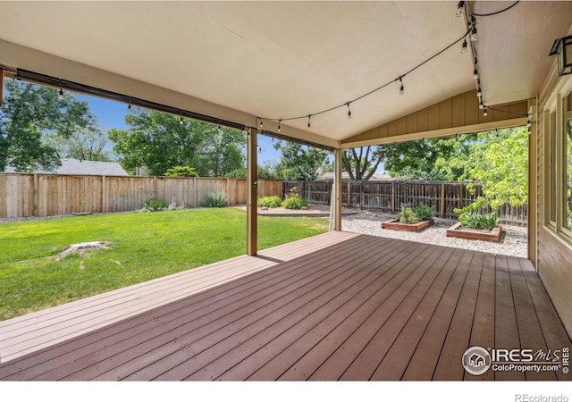 904 Pine Dr, Windsor, CO 80550 - deck with a fenced backyard