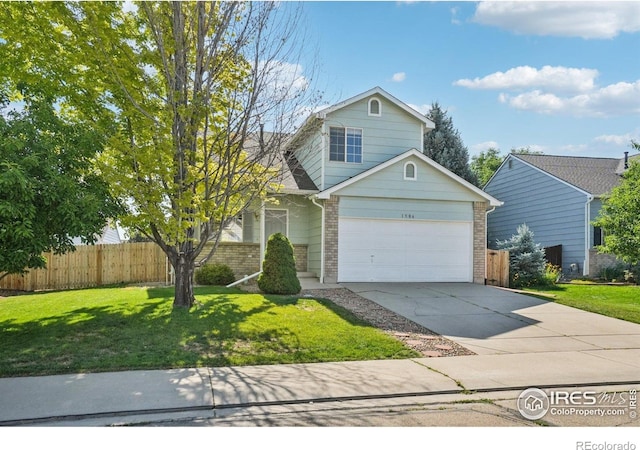 1506 Crestwood Cir, Longmont, CO 80504 - traditional-style home with brick siding and concrete driveway