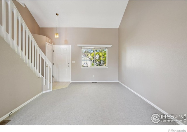 1506 Crestwood Cir, Longmont, CO 80504 - entrance foyer featuring stairway and carpet
