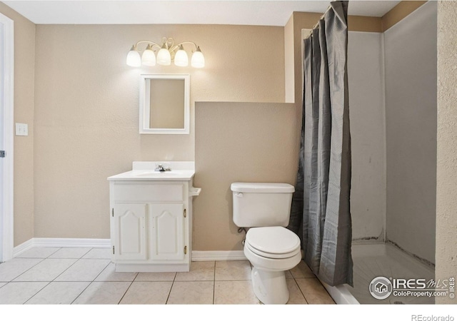 1506 Crestwood Cir, Longmont, CO 80504 - bathroom featuring tile patterned flooring, vanity, and curtained shower
