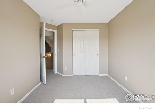 1506 Crestwood Cir, Longmont, CO 80504 - unfurnished bedroom with carpet, a closet, and ceiling fan