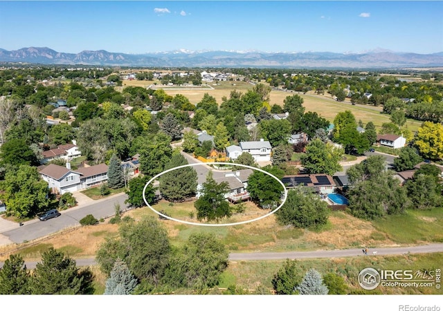 1305 Inverness Dr, Lafayette, CO 80026 - bird's eye view of a mountain backdrop
