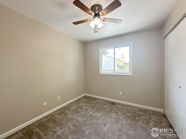 11941 S Clayson St, Parker, CO 80138 - empty room with carpet, a ceiling fan, and a textured ceiling