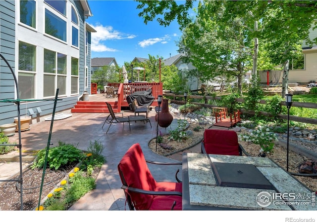 23570 E Holly Hills Way, Parker, CO 80138 - view of patio / terrace featuring a deck