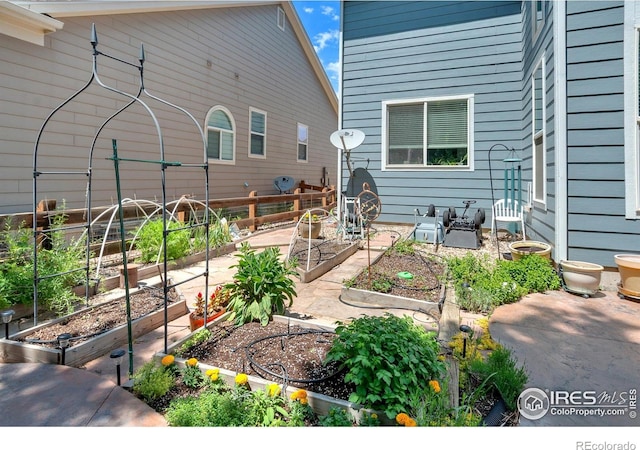 23570 E Holly Hills Way, Parker, CO 80138 - rear view of property with a vegetable garden