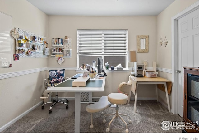 23570 E Holly Hills Way, Parker, CO 80138 - carpeted home office featuring baseboards
