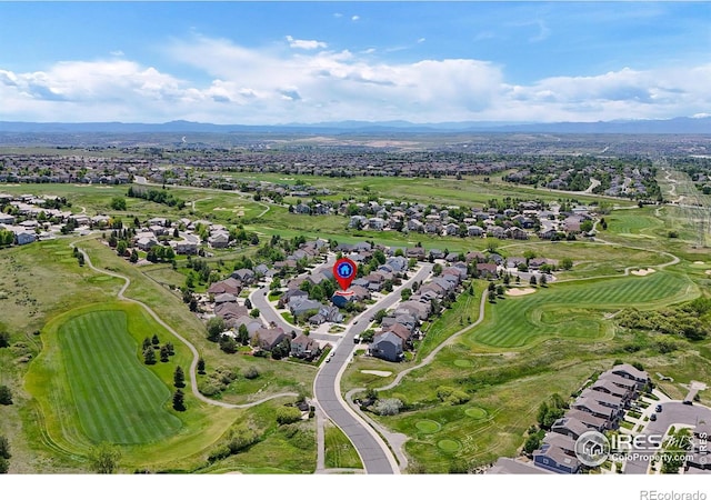 23570 E Holly Hills Way, Parker, CO 80138 - aerial view of property and surrounding area featuring nearby suburban area and a mountainous background