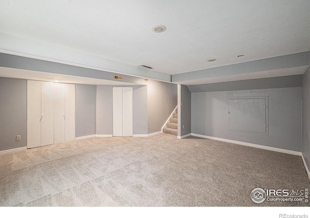 6019 S Pierson Ct, Littleton, CO 80127 - finished basement featuring carpet floors and stairs