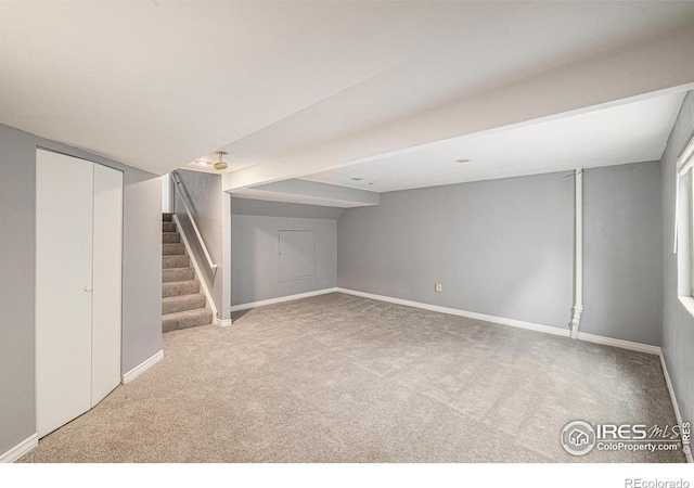 6019 S Pierson Ct, Littleton, CO 80127 - finished basement featuring carpet and stairs
