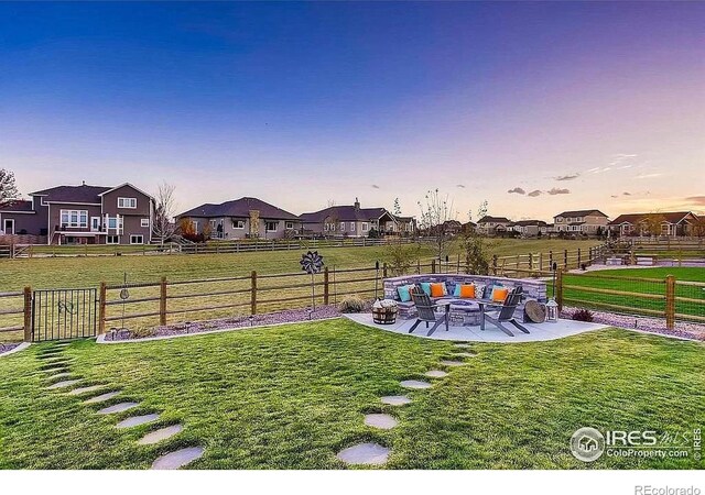 8541 Allenbrook Dr, Windsor, CO 80550 - view of yard with a patio area and a residential view