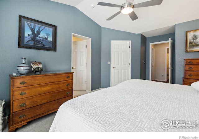 4644 W 112th Ct, Westminster, CO 80031 - bedroom featuring lofted ceiling and a ceiling fan