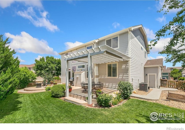 5355 Brookline Dr, Timnath, CO 80547 - rear view of house with a pergola and a patio