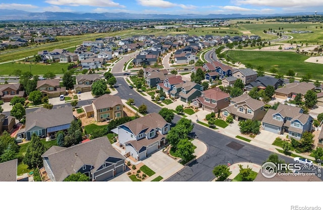 5355 Brookline Dr, Timnath, CO 80547 - aerial view of residential area featuring a mountainous background