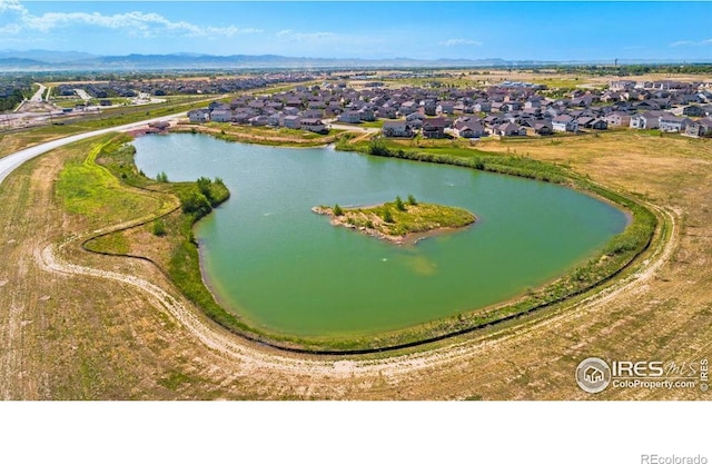 5355 Brookline Dr, Timnath, CO 80547 - aerial perspective of suburban area featuring a water and mountain view