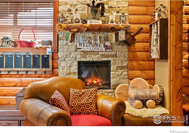 2238 Eagle Cliff Rd, Estes Park, CO 80517 - living room featuring a fireplace