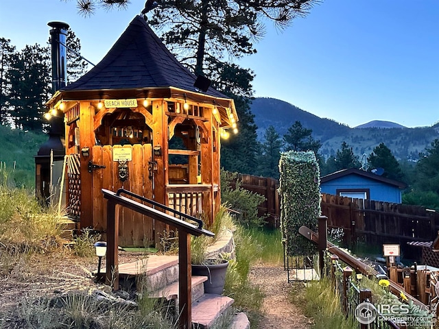 2238 Eagle Cliff Rd, Estes Park, CO 80517 - view of jungle gym featuring a mountain view
