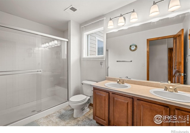 502 Peregrine Cir, Longmont, CO 80504 - full bath with double vanity and a stall shower