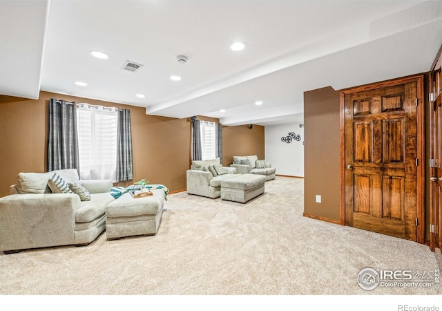 502 Peregrine Cir, Longmont, CO 80504 - living area with carpet floors and recessed lighting