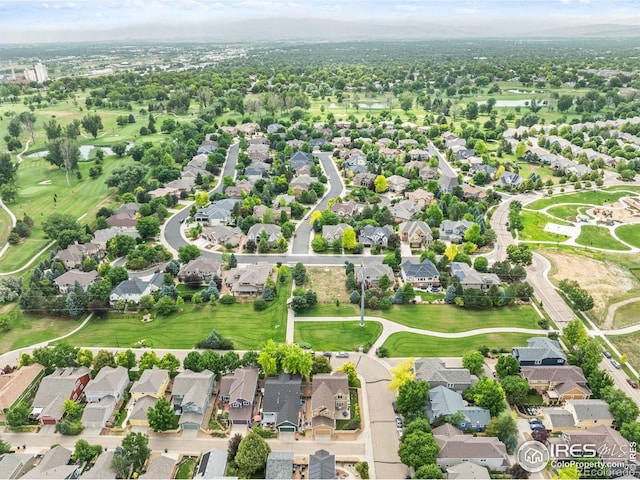 502 Peregrine Cir, Longmont, CO 80504 - aerial perspective of suburban area featuring a nearby body of water and a golf club