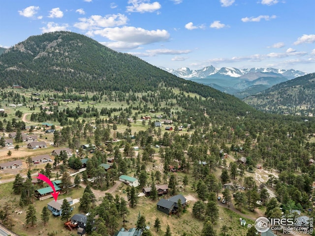 1316 Kinnikinnic Ct, Estes Park, CO 80517 - mountain view featuring a heavily wooded area