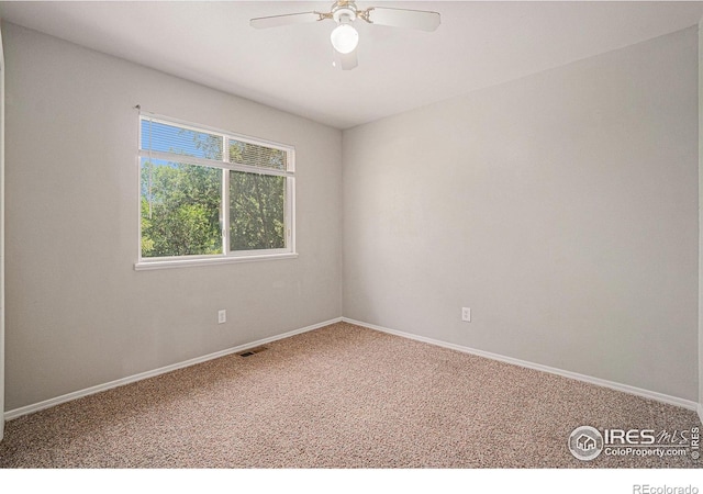 1634 San Juan Cir, Evans, CO 80620 - carpeted spare room featuring ceiling fan and baseboards