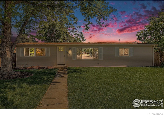 8416 Peakview Dr, Fort Collins, CO 80528 - view of front of property with a front yard