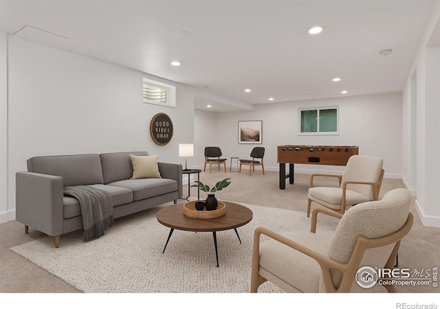 8696 W 86th Cir, Arvada, CO 80005 - living area with carpet and recessed lighting
