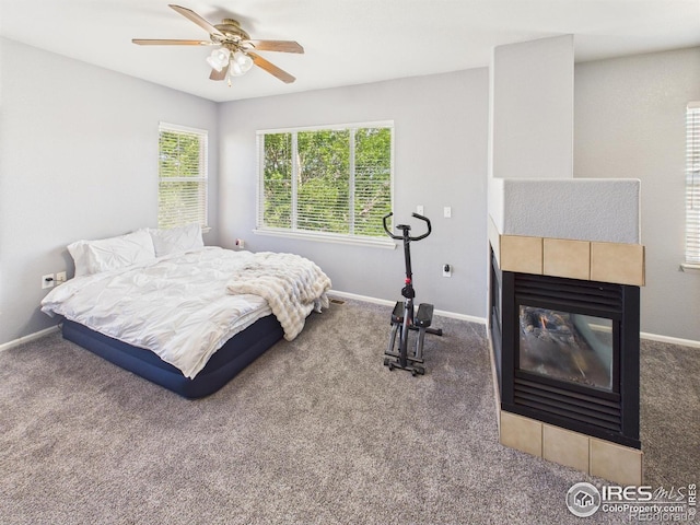 12912 Grant Cir E # A, Thornton, CO 80241 - bedroom featuring carpet flooring and a ceiling fan