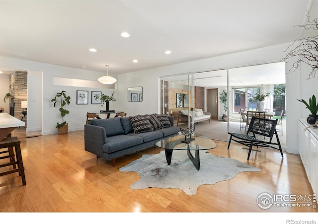 600 Monte Vista Ave, Fort Collins, CO 80521 - living area featuring recessed lighting and light wood-style floors