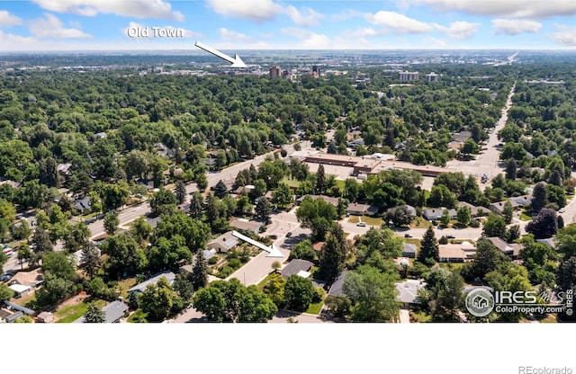 600 Monte Vista Ave, Fort Collins, CO 80521 - aerial view of a heavily wooded area