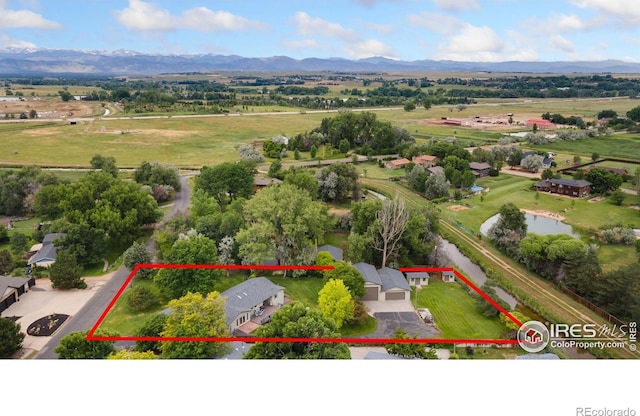 10947 Lynne Ave, Lafayette, CO 80026 - overview of rural landscape featuring property parcel outlined and a water and mountain view