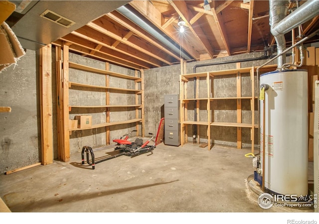 1925 28th Ave Unit 30, Greeley, CO 80634 - unfinished basement with water heater