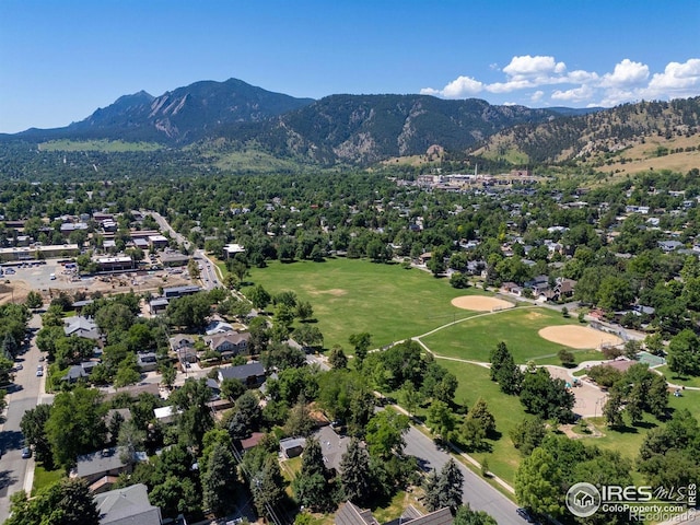 2940 9th St, Boulder, CO 80304 - aerial view of residential area featuring mountains