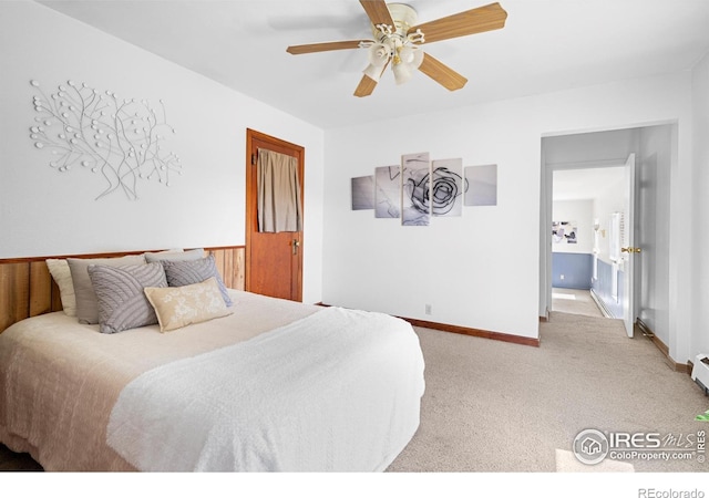 612 20th St, Greeley, CO 80631 - bedroom featuring light carpet and a ceiling fan