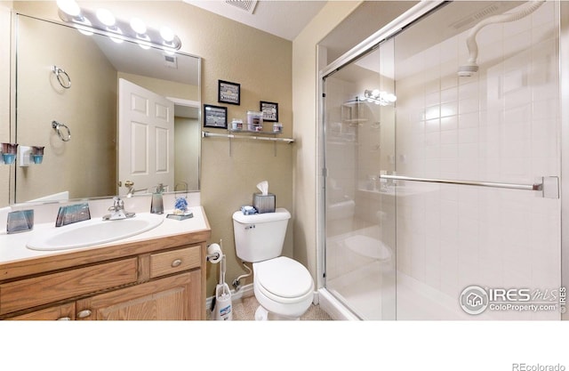 7294 Tamarisk Dr, Fort Collins, CO 80528 - bathroom with a shower stall and vanity