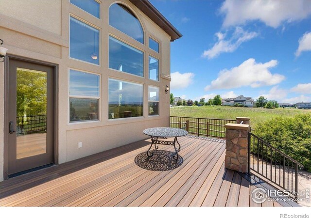 8276 Blackwood Dr, Windsor, CO 80550 - view of wooden deck