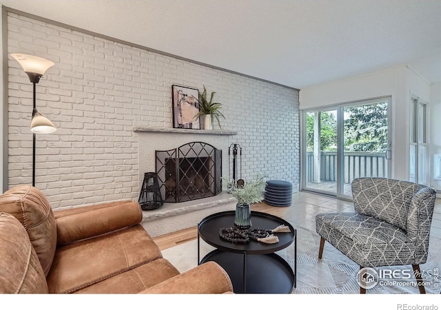 3030 Oneal Pkwy # 21R, Boulder, CO 80301 - living area featuring brick wall and a fireplace