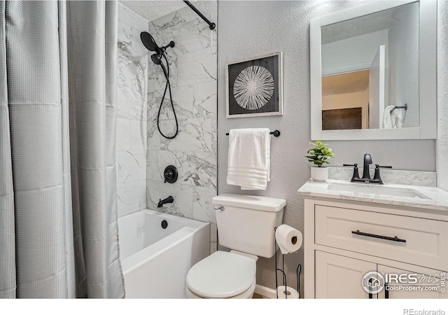 3030 Oneal Pkwy # 21R, Boulder, CO 80301 - bathroom featuring shower / bathtub combination with curtain, vanity, and a textured wall