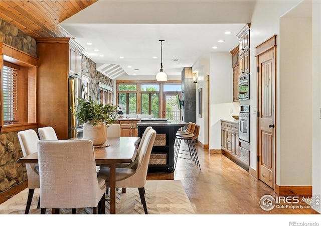 2958 6th St, Boulder, CO 80304 - dining area with recessed lighting and light wood-style flooring