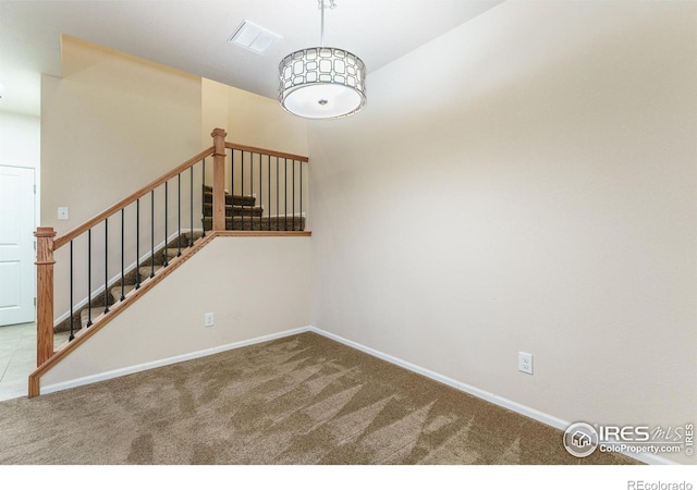 15233 W 65th Ave Unit C, Arvada, CO 80007 - staircase featuring carpet and baseboards
