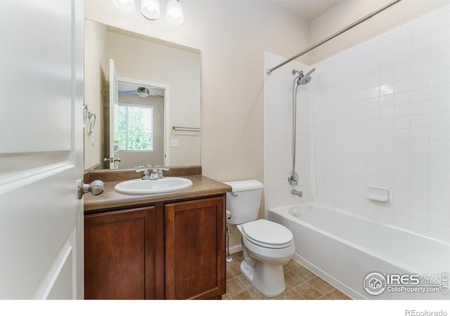 15233 W 65th Ave Unit C, Arvada, CO 80007 - bathroom featuring vanity, shower / bathtub combination, and tile patterned floors