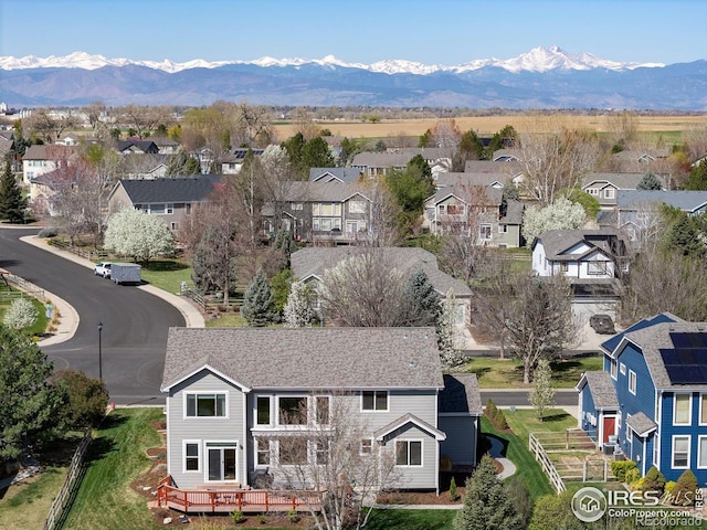 11722 Elmer Linn Dr, Longmont, CO 80504 - aerial perspective of suburban area with mountains