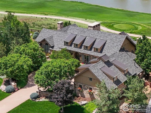 6619 Ridgeline Dr, Timnath, CO 80547 - aerial view of property and surrounding area featuring a golf club