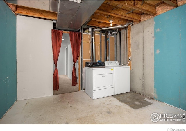 3233 Baldwin Ave, Evans, CO 80620 - unfinished basement with separate washer and dryer