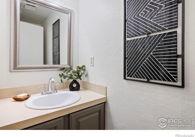 1220 Solstice Ln, Fort Collins, CO 80525 - bathroom featuring a textured wall and vanity