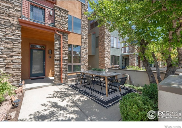 5060 Pierre St Unit E, Boulder, CO 80304 - patio / terrace with outdoor dining area and a patio area